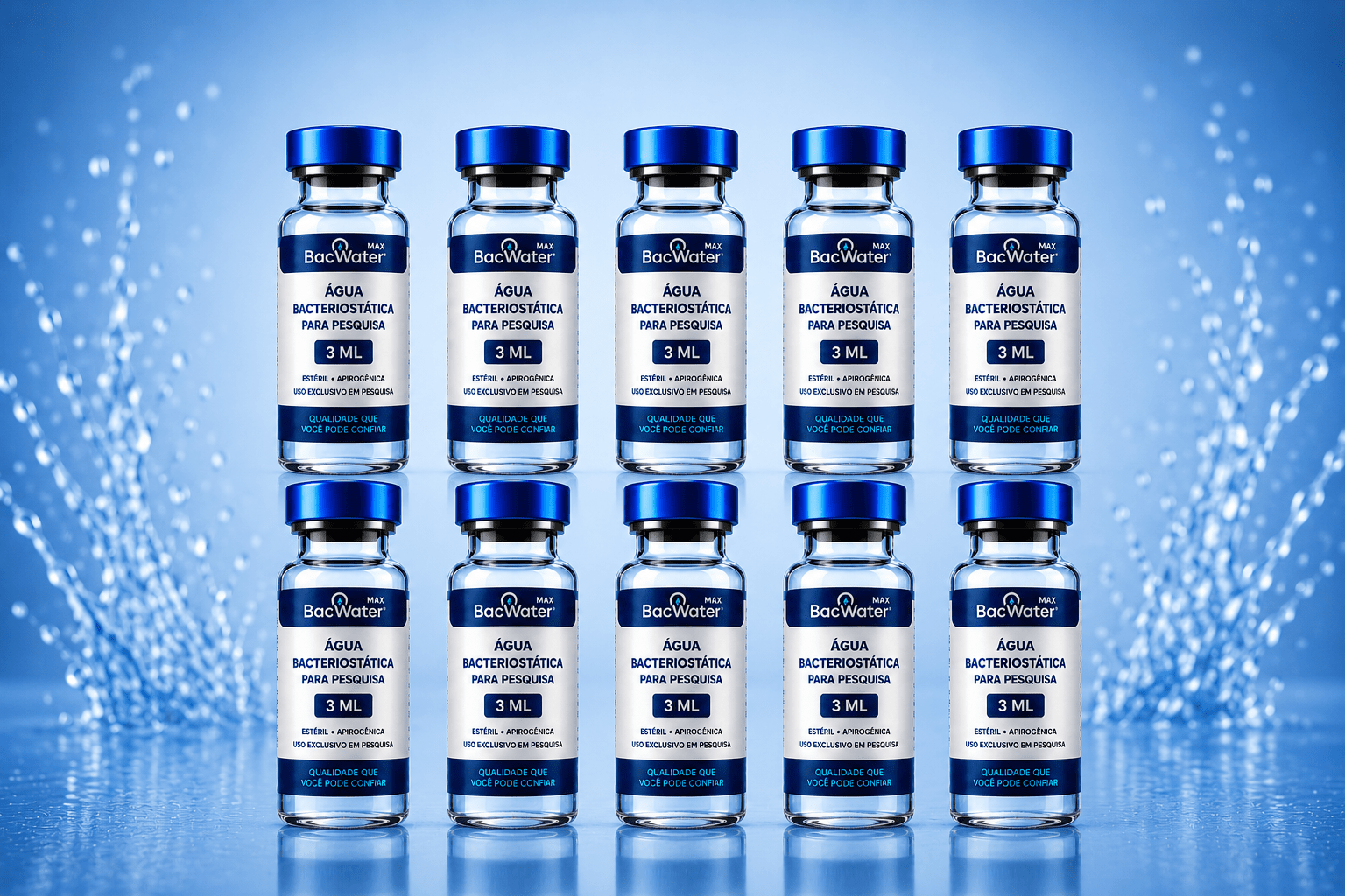 Água Bacteriostática 3 ml - BacWater Max