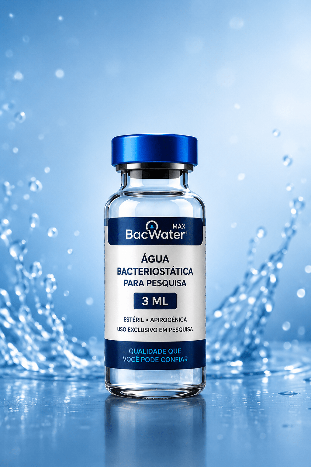 Água Bacteriostática 3 ml - BacWater Max