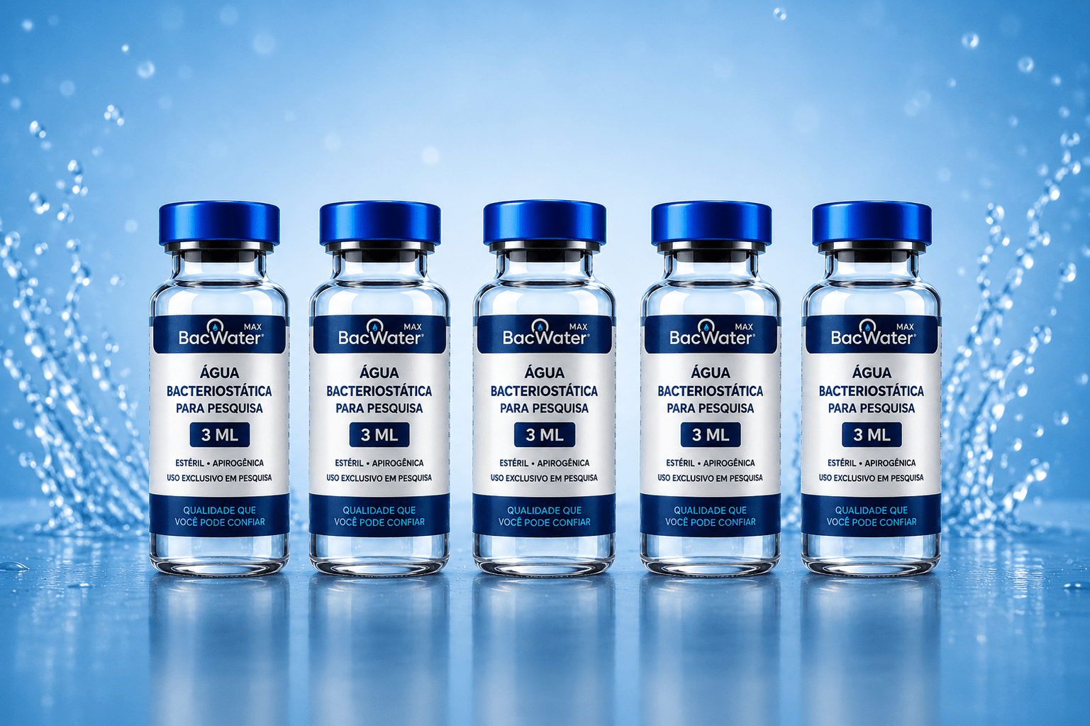 Água Bacteriostática 3 ml - BacWater Max