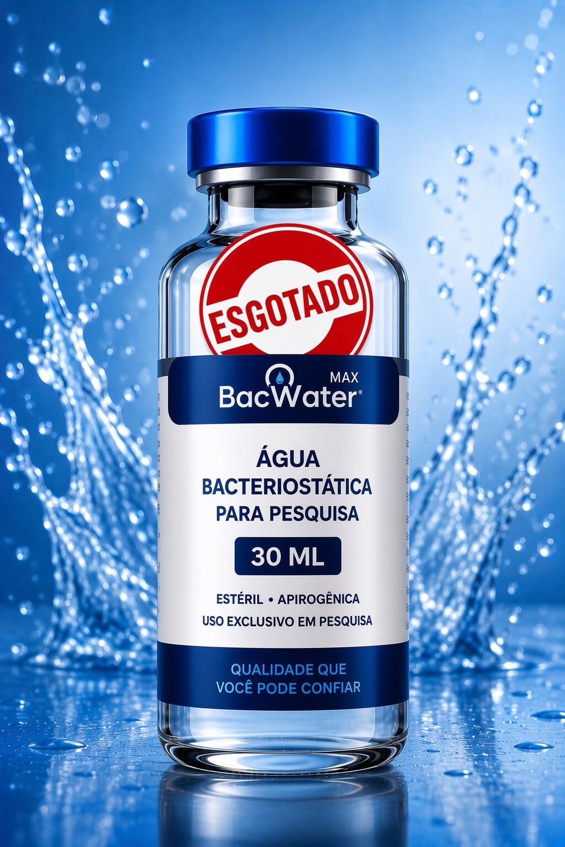 Água Bacteriostática 30 ml | BacWater Max - BacWater Max